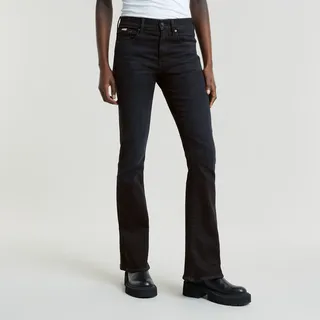 G-Star 3301 Flare Fit Jeans Worn In Black Vortex 26 30