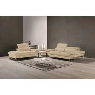 Egoitaliano 3-1 Garnitur Leder 2,5-Sitzer Beige