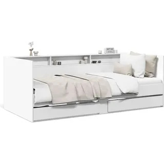 vidaXL Tagesbett mit Schubladen 90 x 200 cm weiß