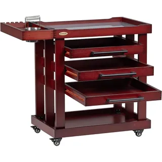 Holz-Aufbewahrungswagen - Rollwagen - Trolley - Aufbewahrungsbox - Aufbewahrungsregal - Robustes Buchenholz