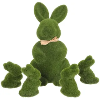 Ciieeo Osterhase Deko 5Er Set Realistische Kaninchenfiguren Mit Moos Für Garten Tischdekoration Und Frühlingsfest Kleine Hasen Osterdekoration Für Zuhause Und Party