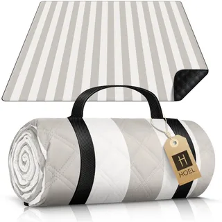 HOEL Picknickdecke 200x200 cm wasserabweisend + isoliert - Strandmatte gepolstert XXL - Picknickdecken - Outdoor Stranddecke für Picknick Camping Strand - Picnic Blanket