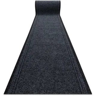 rugsX Läufer Antirutsch Malaga 100/400 cm , Anthrazit , Textil , Freiform , 100x400 cm , Teppiche und Böden, Teppiche, Teppichläufer, Läufer
