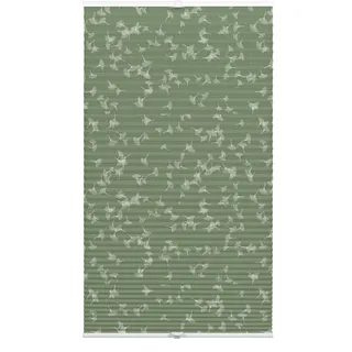 GARDINIA Plissee Dekor Ginkgo Jade Green 100 x 130 cm grün