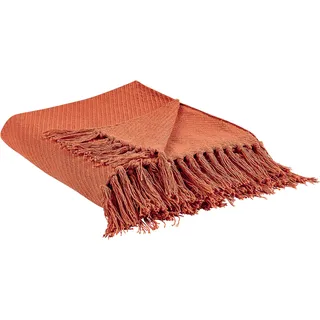Beliani Yarsa Kuscheldecke 125 x 150 cm Rot