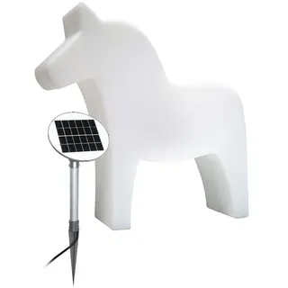 8 seasons DESIGN 8 seasons - Motivleuchte Shining Dala Horse 43 cm weiß Solar