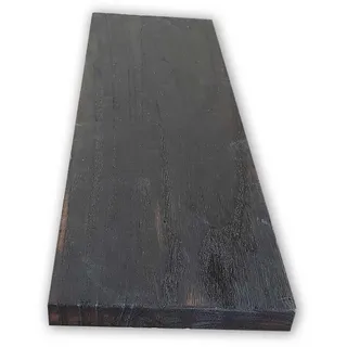 CountryWood-Tisch – mit der Yakisugi-Methode behandelt – dunkles Carbon – Größe 20 x 2 x 203 cm