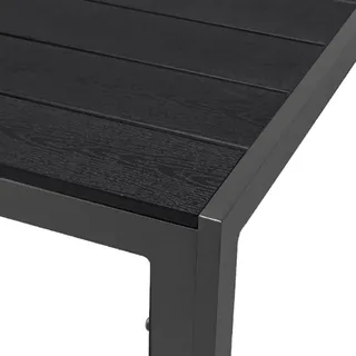 Gartentisch Aluminium WPC anthrazit / schwarz 160x90cm - Silber