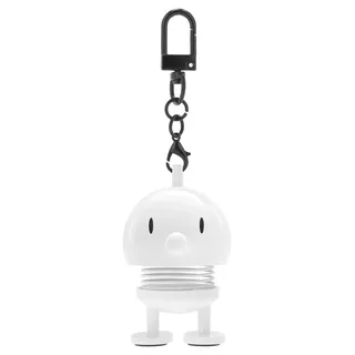 Hoptimist Mini Bumble Bag Charm, Keychain for Purses and Bags, Small Wobbly Figure Decoration, Handbag Accessory, 4 x 3.4 x 5.9 cm, White
