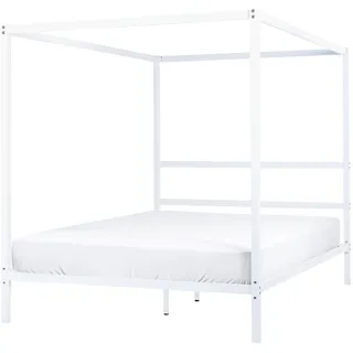Beliani Himmelbett Weiß | Gr.: onesize