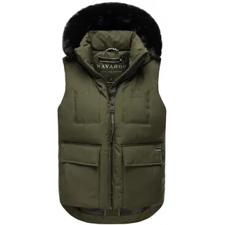 Steppweste NAVAHOO "Steppweste Zimthäschen XIV", Damen, Gr. M, grün (schwarz olive), Obermaterial: 100% Polyester Pol. recyc..  Futter: 100% Polyester Pol. recyc.. 100% Polyester Pol. recyc.., Westen Steppweste