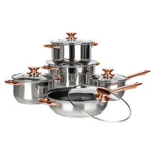 Banquet Edelstahl-Kochgeschirr-Set Swing Copper, 10-teilig