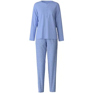 CALIDA Daylight Dreams Pyjama, lang Damen, aus 100% Baumwolle, atmungsaktiv und klimaregulierend - 48-50
