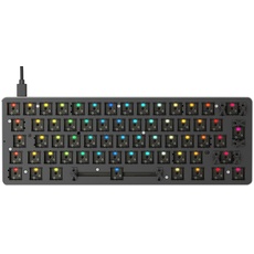 Glorious Gaming GMMK Compact (60%) Barebones (Frame Only) – Mechanisches Gaming-Keyboard, tastenweise RGB-Beleuchtung, Hot-Swap & individuell anpassbar, International/ISO Layout - Schwarz