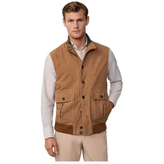 Hackett Suede Pkt Weste - Camel Beige - L