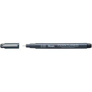 Pentel S20P-03A, Fineliner, schwarz, 1 Stück (1er Pack)