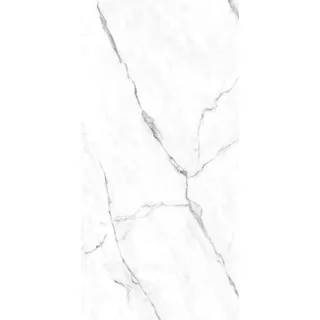 Breuer Duschrückwand Aluminium Hochglanzdekor 100 cm x 255 cm Marmor Weiß