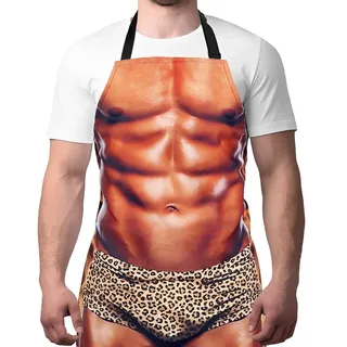 OPVYAEU Herren Kochschürze Lustige Schürze Männer Küchenschürze BBQ Backschürze Personalisiert Geschenkideen Kochen Grillen Küche Alltag