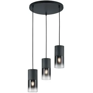 Trio Robin 3-flg. 37 cm rund schwarz matt