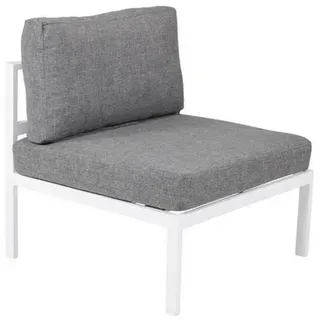 Furnlux Gartensofa Copacabana Weiß 70x74x66 cm , Metall , 70x66x74 cm , Gartenmöbel, Loungemöbel, Loungesessel