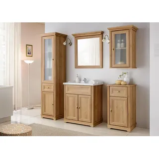 Design Badezimmer Möbel Bad 5 tlg Set Garnitur Schrank Waschbecken Landhaus Stil