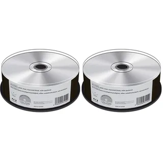 MediaRange BD-R 25GB 6-fache Schreibgeschwindigkeit, Silber, Unbedruckt/Blank, voll Metallisiert, 25er Cakebox (Packung mit 2)