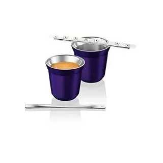 Nespresso Pixie Espreso Ristreto Metall Becher Tasse - schwarz - Schwarz