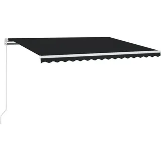 vidaXL Markise Manuell Einziehbar 450x350 cm Anthrazit - Grau