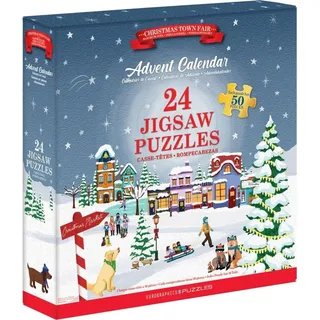 Eurographics Puzzle Adventskalender Christmas Town Fair