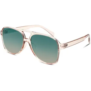 GQUEEN Retro Pilotenbrille Damen Herren 70s Polarisiert Sonnenbrille UV400