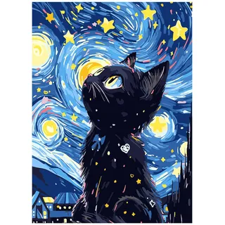 KiKiHong DIY 5D Diamant Painting Katze Bilder,Diamond Painting Set für Kinder Erwachsene,Malen nach Zahlen Diamant Anfänger,Home Wand Dekoration(30x40cm)