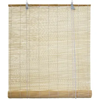 Bändchenrollo GOOD LIFE "CHE" Gr. 1, beige (natur), B:60cm H:160cm, Obermaterial: 96% Bambus, 2% Metall, 2% Polyester, Raffrollos, Bändchenrollo, Montage ohne Bohren möglich (Zubehör notwendig)