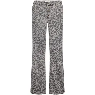 Stretch-Hose CARTOON "Stretch-Jeans mit Muster", Damen, Gr. 38, EURO, grau (grau, grau), Obermaterial: 41% Baumwolle CO. 33% Viskose CV. 25% Polyester PES. 1% Elasthan EL., Hosen Stretch-Hose