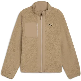 Winterjacke PUMA "REVERSIBLE HYBRID SHERPA JACKET", Herren, Gr. XXL, ice coffee, Rippware, Obermaterial: 100% Polyester, unifarben, relaxed fit normal, Jacken Winterjacke, mit WarmCELL Technologie, wasserabweisend, mit Kängurutasche