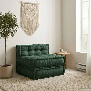 vidaXL Modulares Sofaelement Grün 70x70x54 cm Stoff - Grün