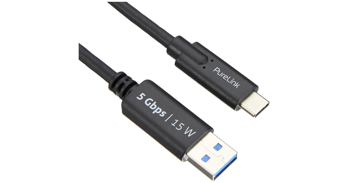 PureLink USB-C auf USB-A Kabel, USB 3.1 Gen 1, mit 5 GB/s ...