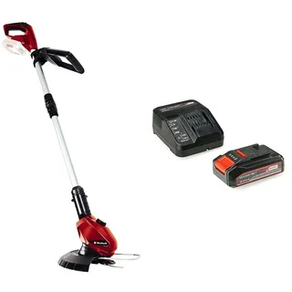 Einhell Akku-Rasentrimmer Power X-Change GE-CT 18 Li (Li-Ion, 18V, 8500U/min, dreh- und neigbarer Motorkopf, Flowerguard, inkl. 2,5 Ah Akku und Ladegerät)