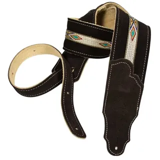 Franklin Gitarrengurt - Southwest - Wildleder - Schokolade