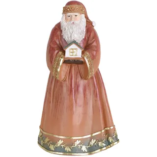 WEIHNACHTSMANN FIGUR VILLA VINTAGE NOSTALGISCH SANTA CLAUS DEKO 29 cm