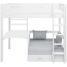 Bild Hochbett »Thuka Nordic«, produziert by Flexa,Umbaubar in Einzelbett, incl Rollrost, weiß