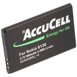 AccuCell Akku passend für Nokia BL-4C mit 3,7 Volt und 900mAh