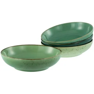 Creatable Schüsselset , Grün , Keramik , 4-teilig , rund , Geschirr, Schalen & Schüsseln, Keramikschalen