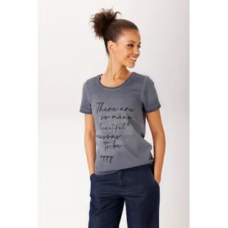 Aniston CASUAL T-Shirt mit ausdrucksvollem Statement-Schriftzug - NEUE KOLLEKTION, blau, hellblau, schwarz