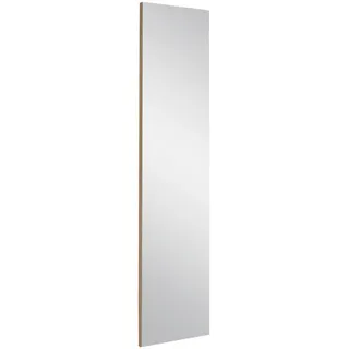 Novel Wandspiegel , Eichefarben , Glas , Eiche , furniert , rechteckig , 42x170x3 cm , Goldenes M, Made in Germany, DGM-Klimapakt , senkrecht und waagrecht montierbar, Ganzkörperspiegel , Spiegel, Wandspiegel