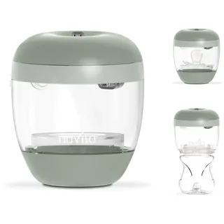 Nuvita 1556 | MellyPlus Tragbarer UV Sterilisator für Baby-Flaschen, Schnuller und Brustwarzenschutz,| tötet 99% der Keime | BPA-frei | Salbei Grün
