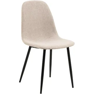 Actona Esszimmerstuhl Textil Schwarz/Beige 2er Set