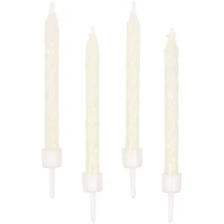 amscan® Leuchtende Geburtstagskerzen 10 St. weiß