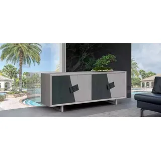 Graues Sideboard Moderne Holz Kommode Wohnzimmer Möbel Designer Neu - Grau