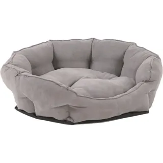 Hundebett George 21769.000 , Grau , Textil , Uni , Füllung: Vlies , rund , 46x19x56 cm , weich gepolstert, waschbar , Freizeit & Co, Tierbedarf, Hundebetten