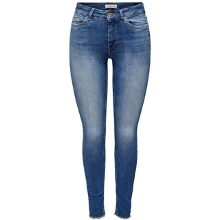 ONLY Damen Jeans ONLBLUSH MID SK ANK RW DNM REA1319 NOOS 15293282,Medium Blue Denim,M / 32L